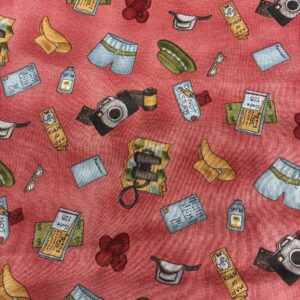 Travel, cameras, maps, shorts and postcards